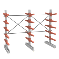 Стеллаж консольный двухсторонний СТ-062, 5 ярусов (с доп.секцией)