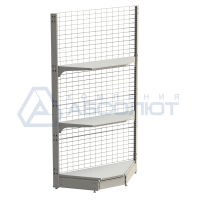 Стеллаж Нордика сетчатый угловой внутренний, высота 2000 мм