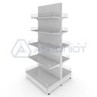 Стеллаж торговый островной Нордика 2400-665-1070, 10 полок