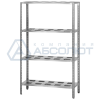 Стеллаж полочный СПЛн - 1000*500*2000 "Norma Inox" (полка-решетка 4 шт.)