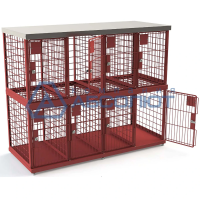 Шкаф для сумок, сетчатый со столешницей