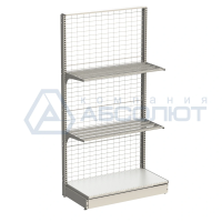 Стеллаж Нордика сетчатый пристенный с сетчатыми полками, высотой 2000 мм