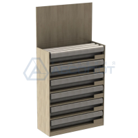 Стеллаж для обоев пристенный ЛДСП 1130х460 мм