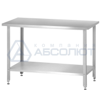 Стол из нержавеющей стали СПРн - 600*600*860 Norma Zn со сплошной полкой