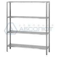 Стеллаж полочный СПЛн - 1500*500*2000 "Norma Inox" (полка перфорация 4 шт.)