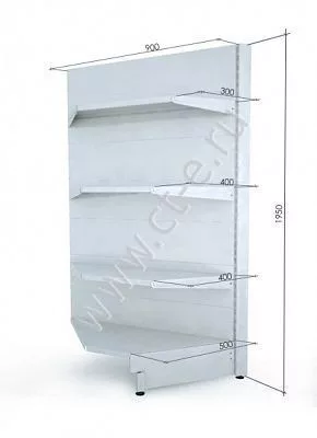 Стеллаж торговый угловой 2400*500*900