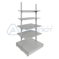 Стеллаж без стенок островной Нордика, 2000*1000*1070, 10 полок