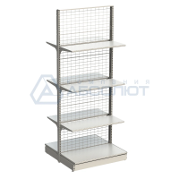 Стеллаж Нордика сетчатый островной, высотой 2550 мм, 8 полок