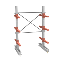 Стеллаж консольный двухсторонний СТ-062, 3 яруса