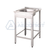 Рукомойник технологический напольный РТНб 500х600х860 «Base» (борт, отв. д/смесит.)