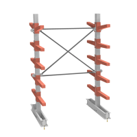 Стеллаж консольный двухсторонний СТ-062, 5 ярусов