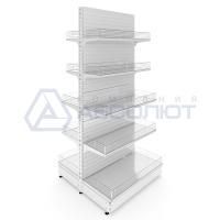 Стеллаж торговый островной Нордика 2250-1250-1070, 10 полок