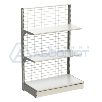 Стеллаж Нордика сетчатый пристенный, высотой 1550 мм