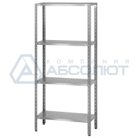 Стеллаж полочный СПЛн - 600*400*1600 "Norma Inox" (полка перфорация 4 шт.)