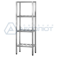 Стеллаж полочный СПЛп - 800*400*2000 "Profi Inox" (полка-решетка 4 шт.)