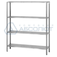 Стеллаж из нержавеющей стали, СПЛн - 1500*600*2000 "Norma Inox" (полка перфорация 4 шт.)