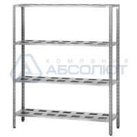 Стеллаж полочный СПЛн - 1500*500*1600 "Norma Inox" (полка-решетка 4 шт.)