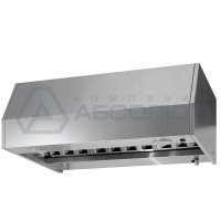 Зонт приточно-вытяжной пристенный, закрытый ЗПЗб - 2000*1000*400 "Base" (к-т светильников)