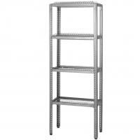 Стеллаж для сушки посуды ССПб - 1600*600*300 Base с сеткой под стаканы и тарелки