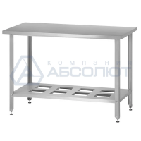 Стол из нержавеющей стали СПРн - 600*600*860 Norma Zn с полкой-решеткой