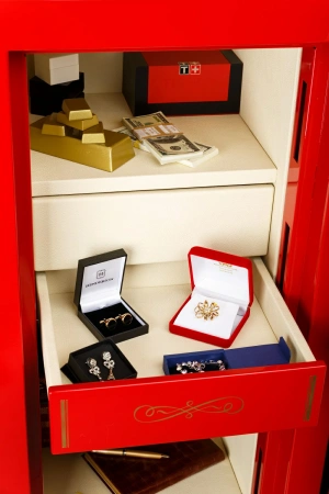 Сейф взломостойкий VALBERG РУБЕЖ 99 EL GOLD (красный) от компании Абсолют