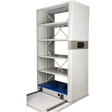 Стеллаж мобильный архив с электронным штурвалом от компании Абсолют