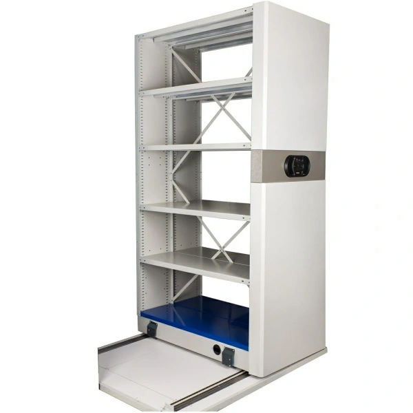 Стеллаж мобильный архив с электронным штурвалом
