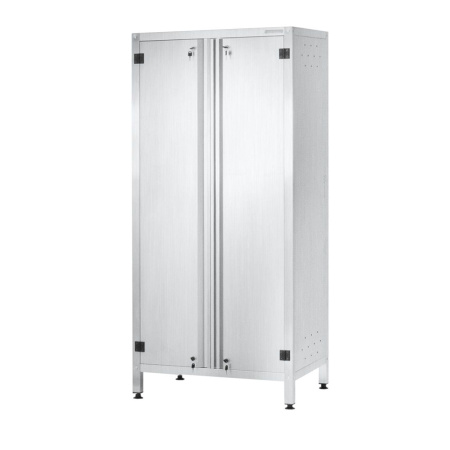 Шкаф кухонный ШЗКп - 1800х800х600 Profi Inox (двери распашные, 2 сплошные полки)