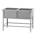 Ванны двухсекционные из нержавеющей стали