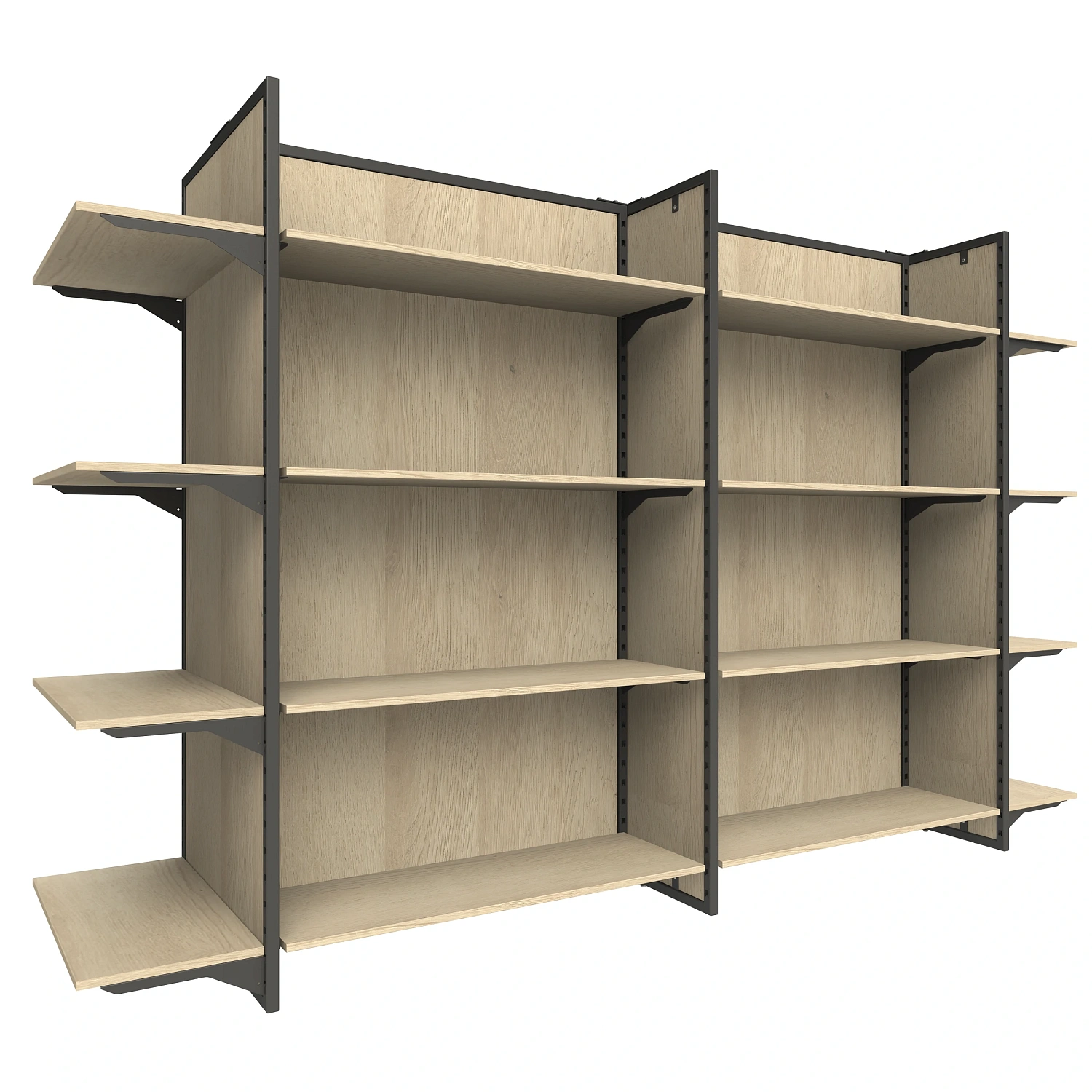 Торговые стеллажи с полками из ЛДСП