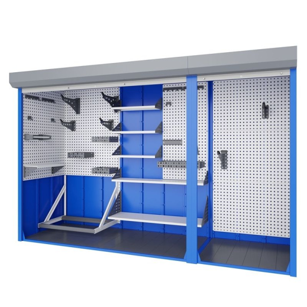 Шкаф роллетный, двухсекционный 1700x2500x600