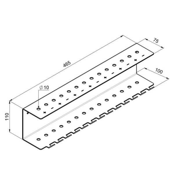 Панель для отвёрток (14 предметов)