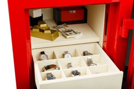 Сейф взломостойкий VALBERG РУБЕЖ 99 EL GOLD (красный) от компании Абсолют