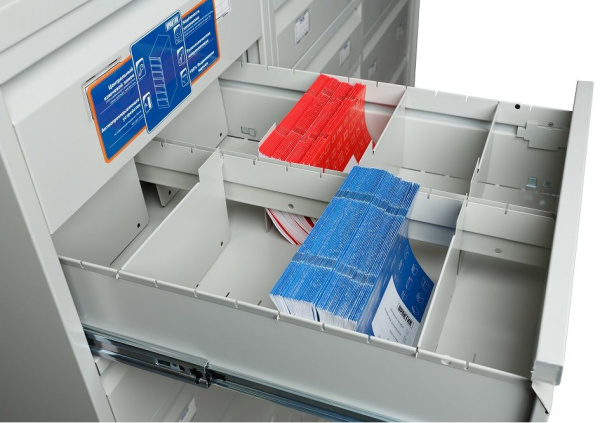 Картотека металлическая ПРАКТИК AFC-07