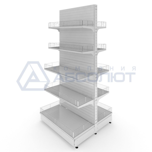 Стеллаж торговый островной Нордика 2250-1250-1070, 10 полок