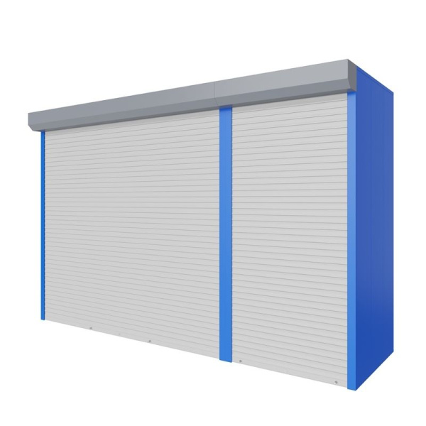 Шкаф роллетный, двухсекционный 1700x2500x600