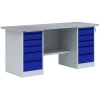 Верстак ВП-6Т, 1600 мм ( фасад синий)