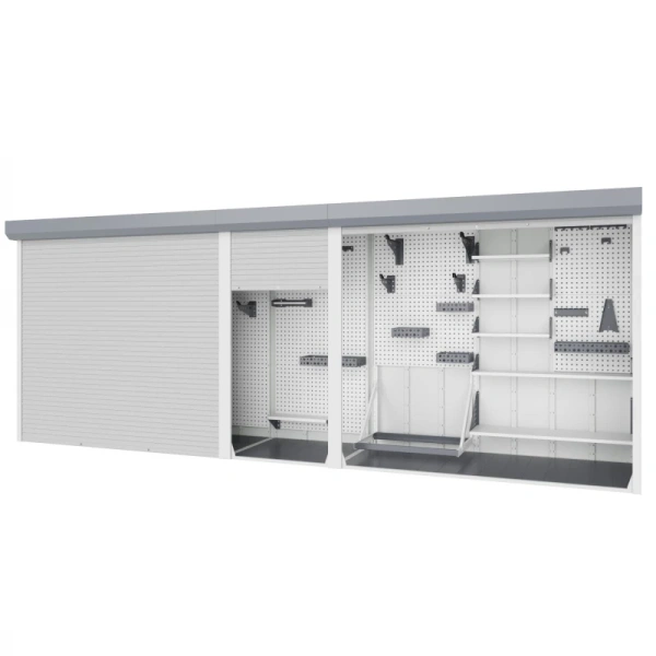 Шкаф роллетный, трехсекционный 1500х4350х600