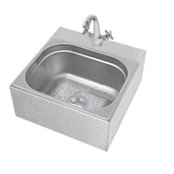 Рукомойник технологический консольный РТКн 330х330х150 «Norma Inox» (отв. д/смесит.)