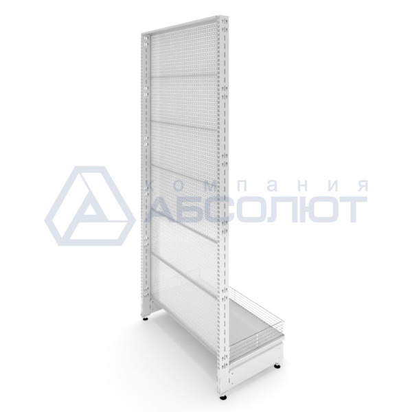 Стеллаж торговый с перфорацией Нордика, 2400-1330-500