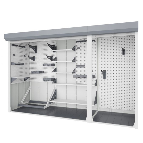 Шкаф роллетный, двухсекционный 1700х3100х600